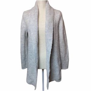 J. Jill Gray Alpaca Blend Open Front Cardigan S